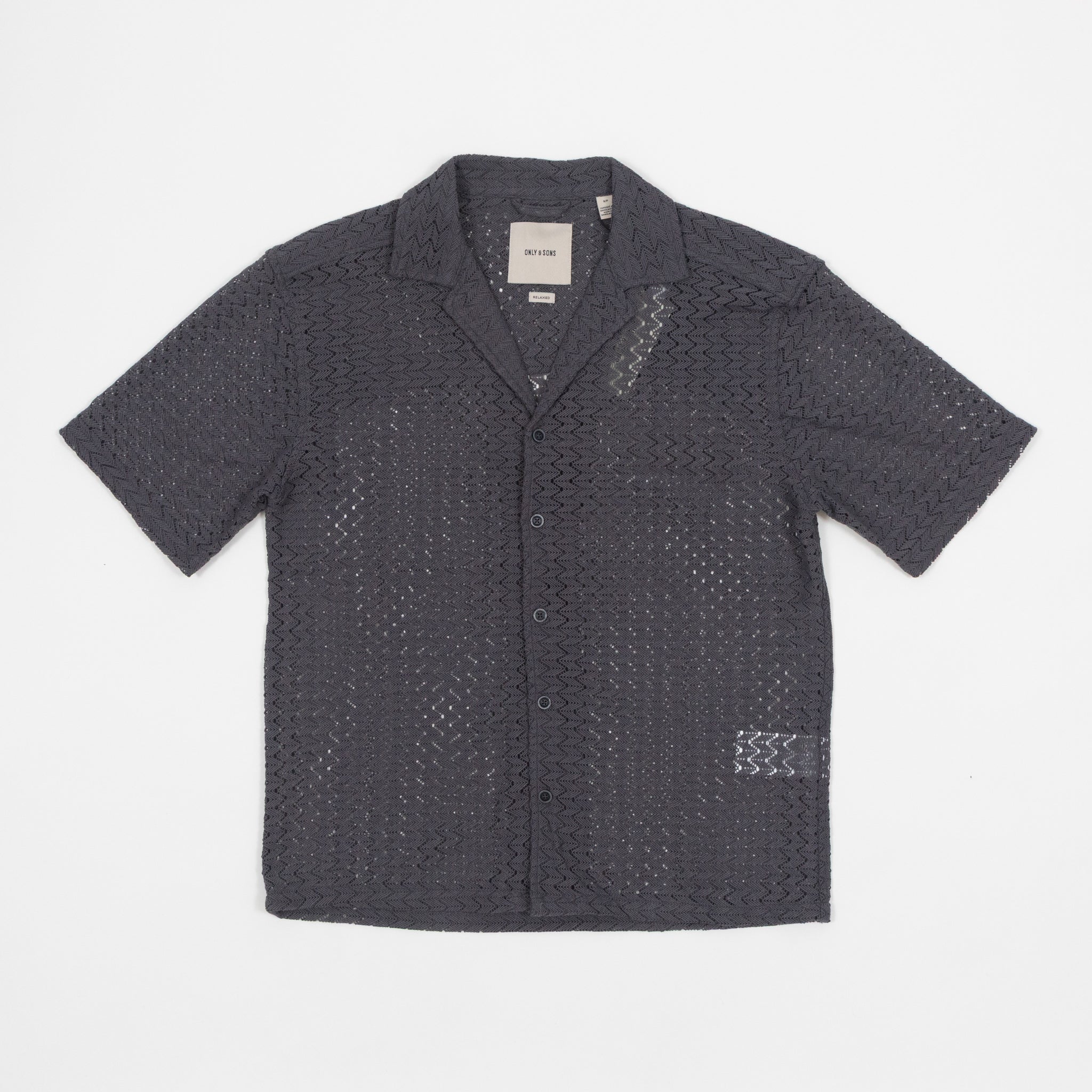 ONLY & SONS Novak Mesh Shirt in GREY