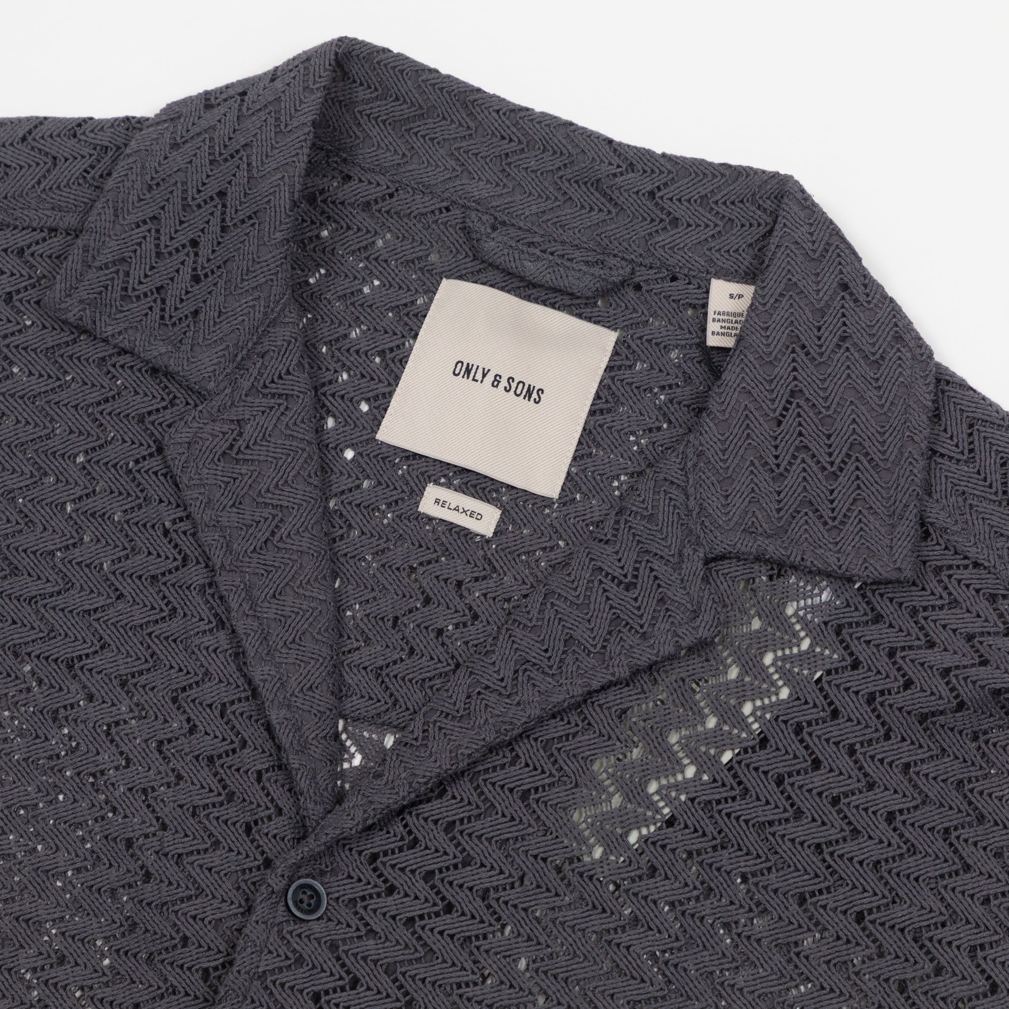 ONLY & SONS Novak Mesh Shirt in GREY
