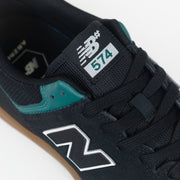 NEW BALANCE Numeric 574 Trainers in BLACK & TEAL