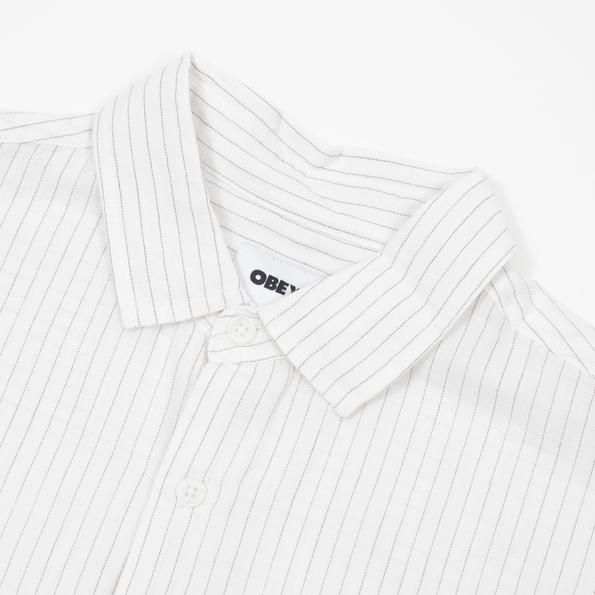 OBEY Barry Woven Shirt in BRUSHED NICKEL