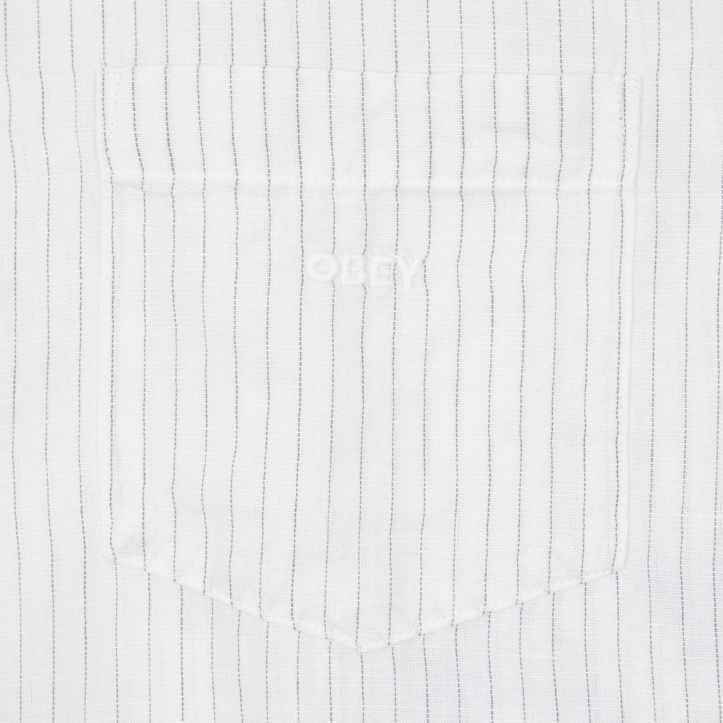 OBEY Barry Woven Shirt in BRUSHED NICKEL