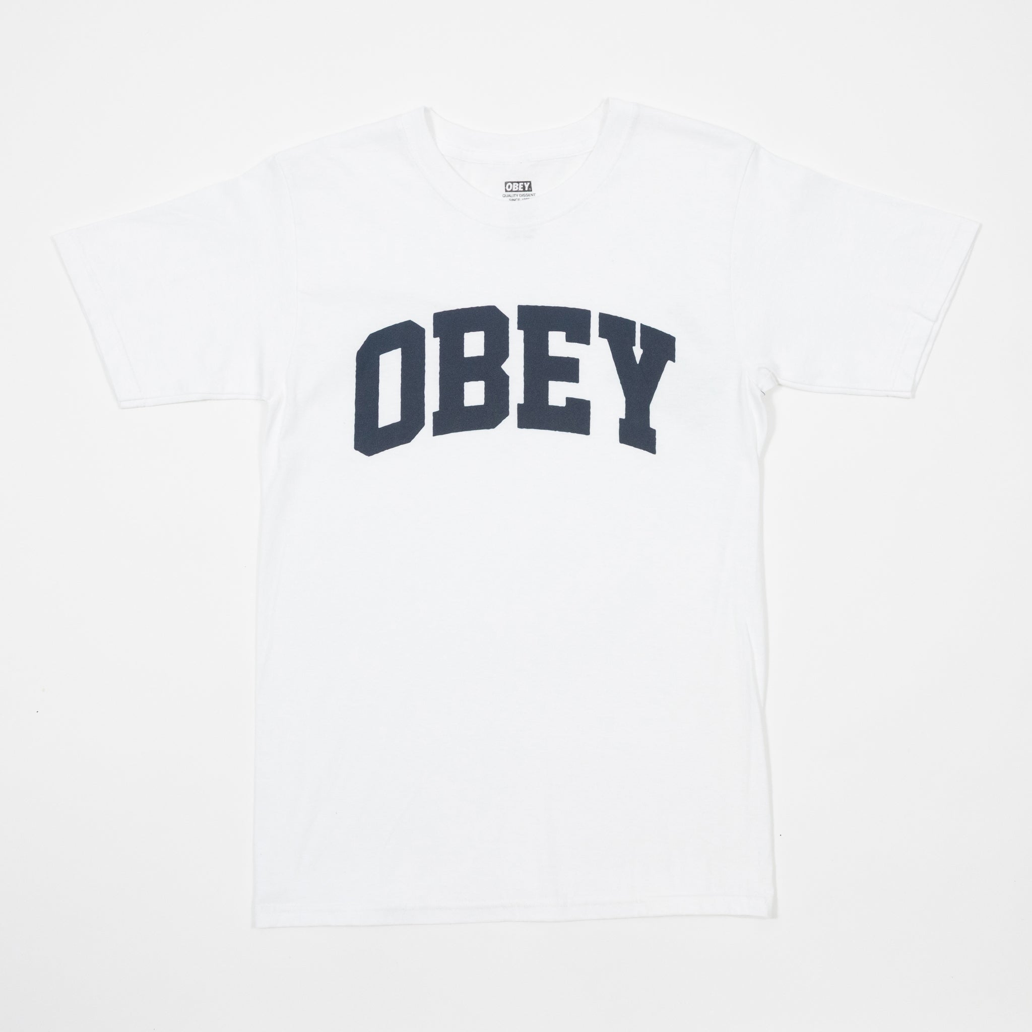 OBEY Collegiate T-shirt in WHITE