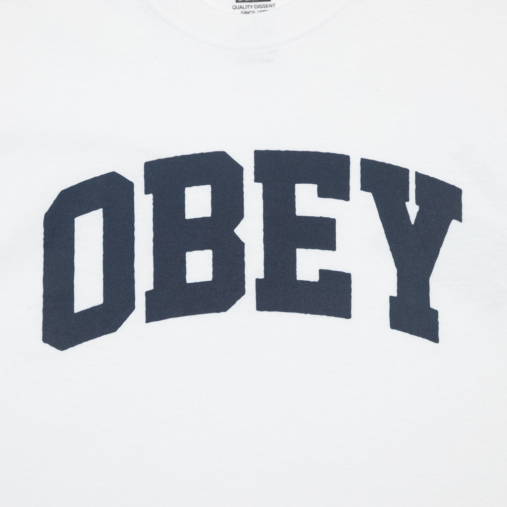 OBEY Collegiate T-shirt in WHITE