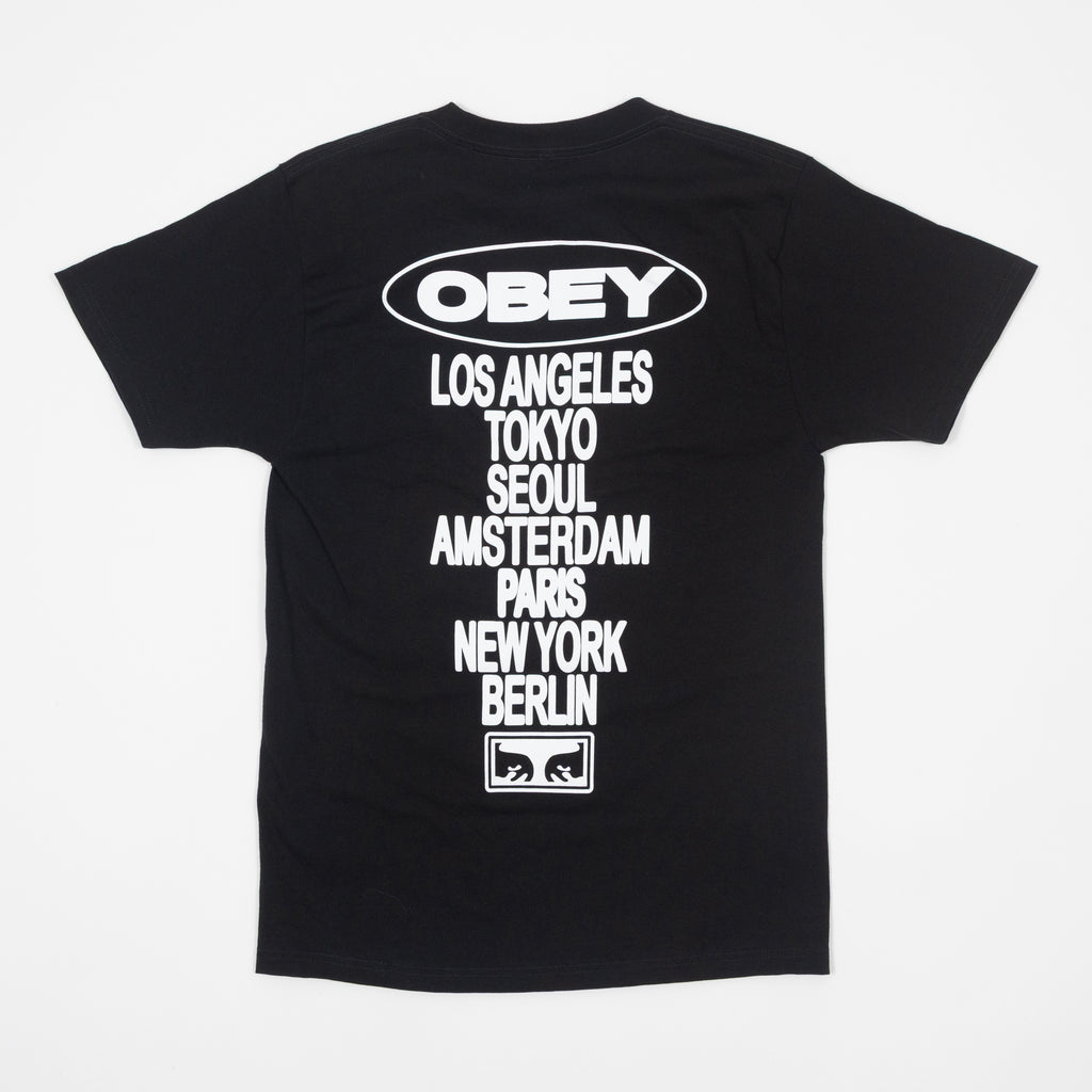 OBEY Global Impact T-Shirt in BLACK
