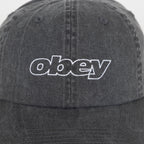 OBEY Slanted 6 Pannel Strapback in BLACK