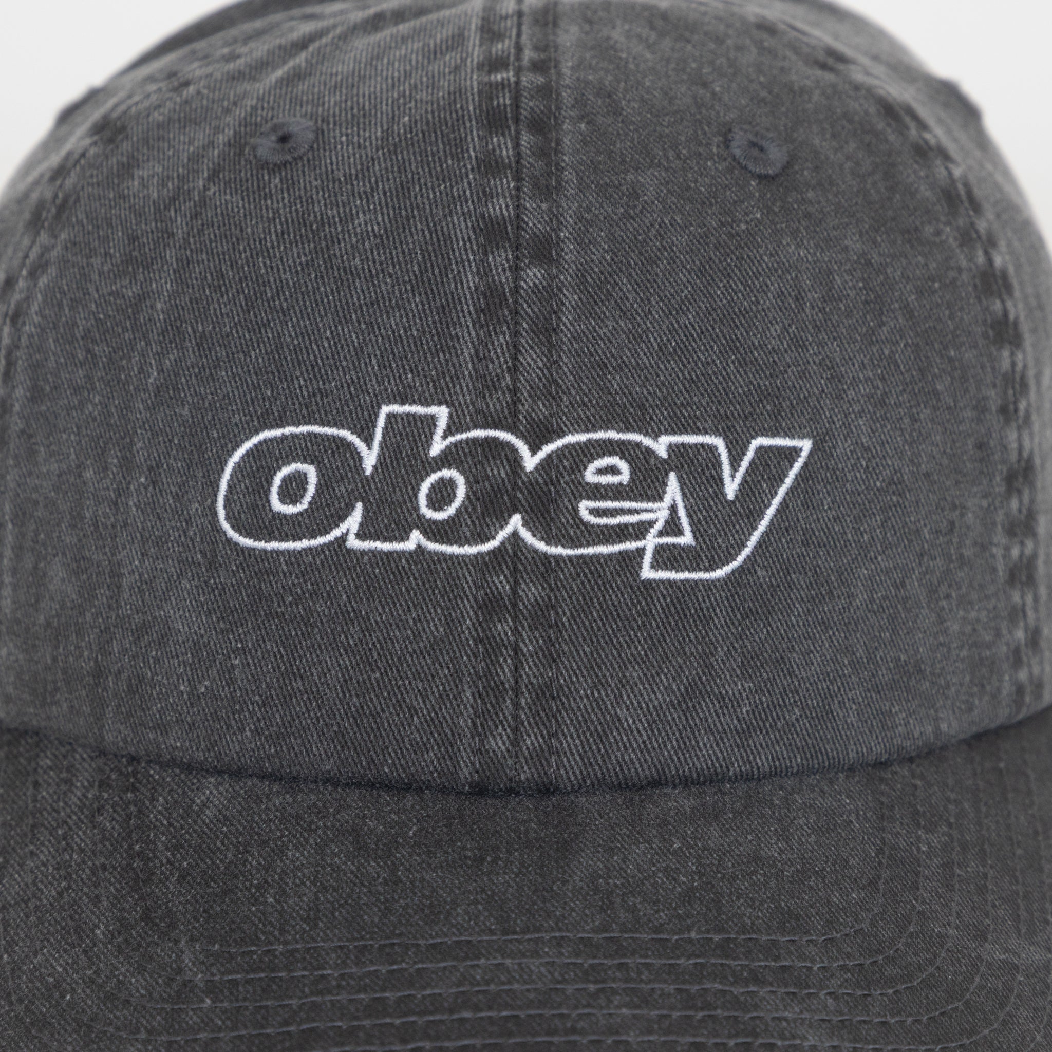 OBEY Slanted 6 Pannel Strapback in BLACK