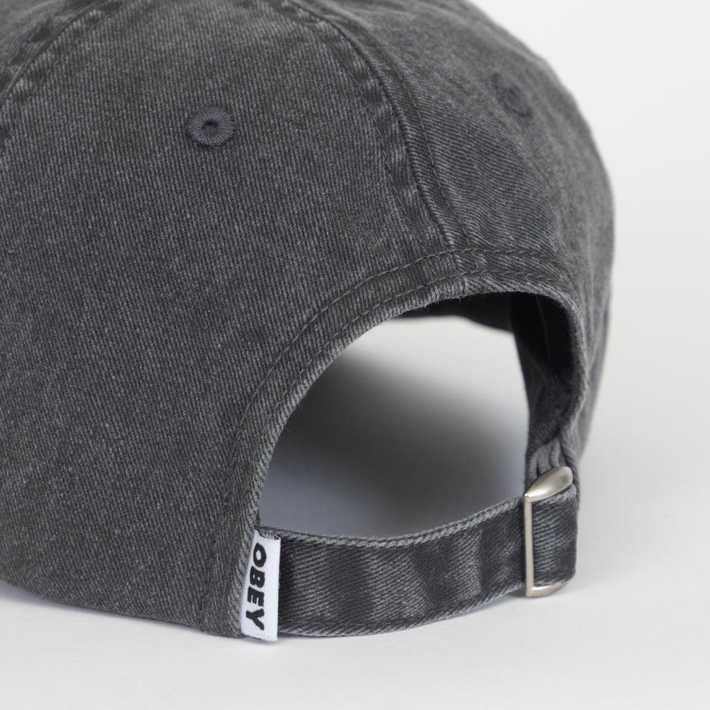 OBEY Slanted 6 Pannel Strapback in BLACK