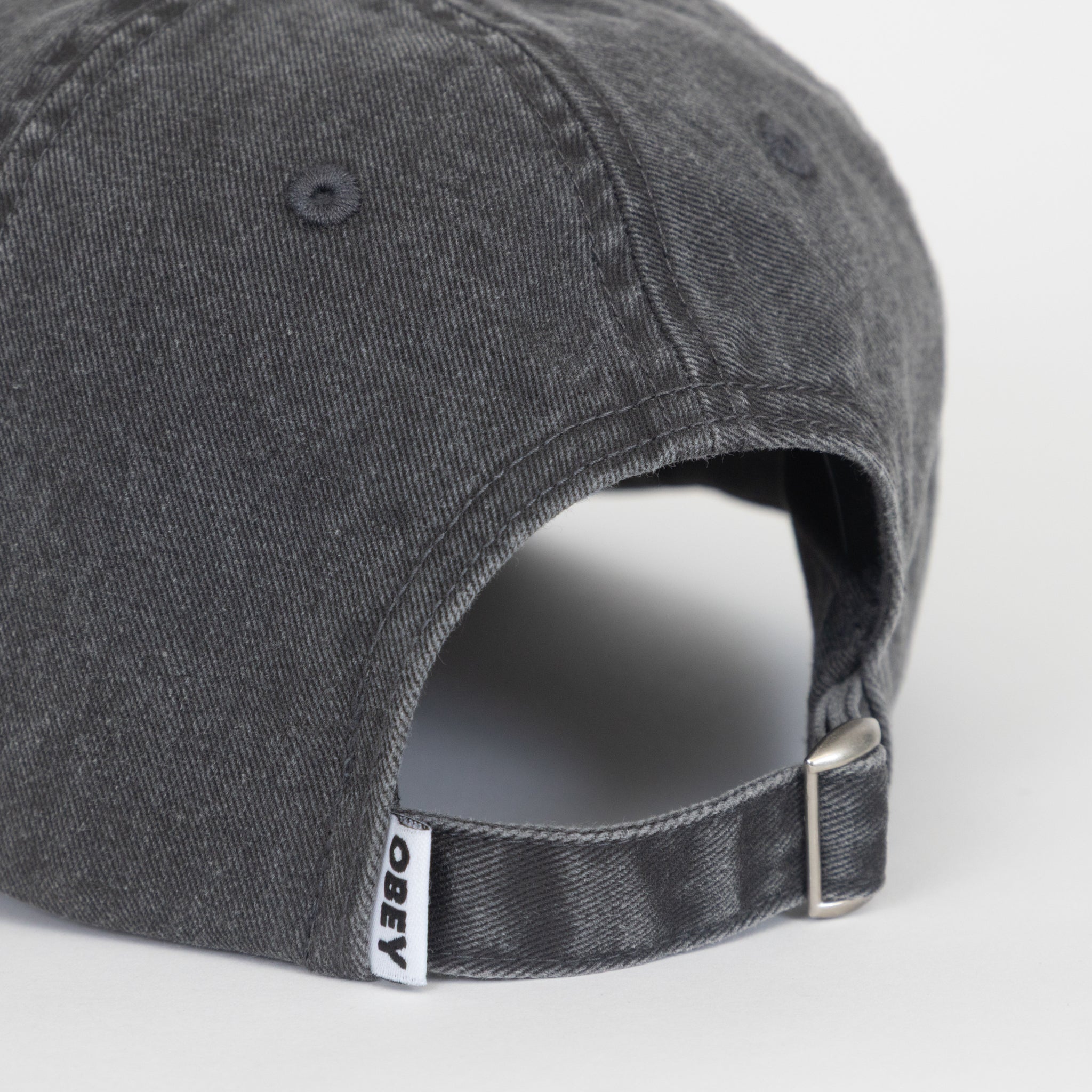 OBEY Slanted 6 Pannel Strapback in BLACK