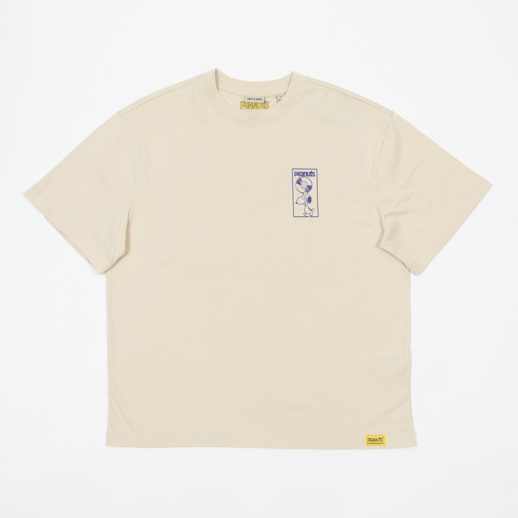 ONLY & SONS Peanuts Back Life Oversized T-Shirt in YELLOW