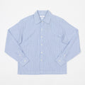 ONLY & SONS Pinstripe Relaxed Fit Long Sleeve Shirt in BLUE