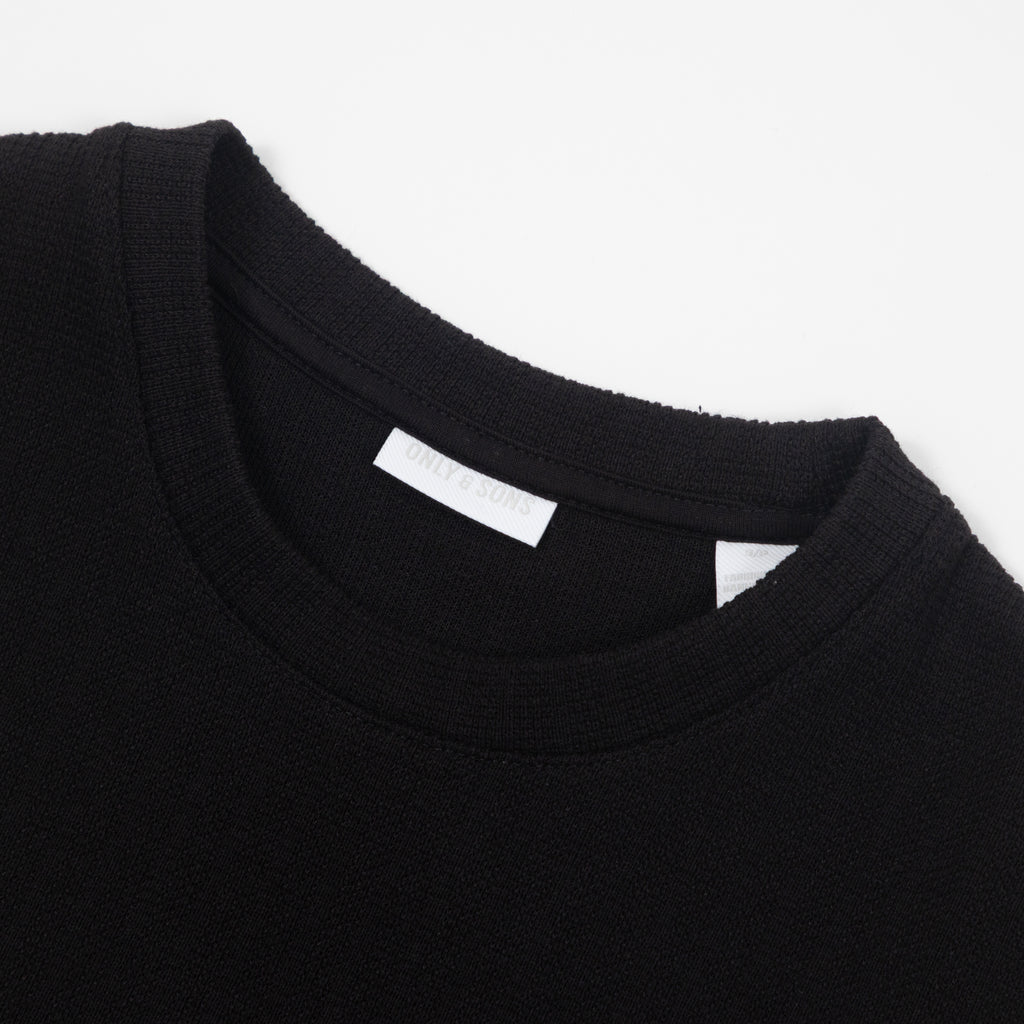 ONLY & SONS Trey Regular Short Sleeve T-Shirt in BLACK
