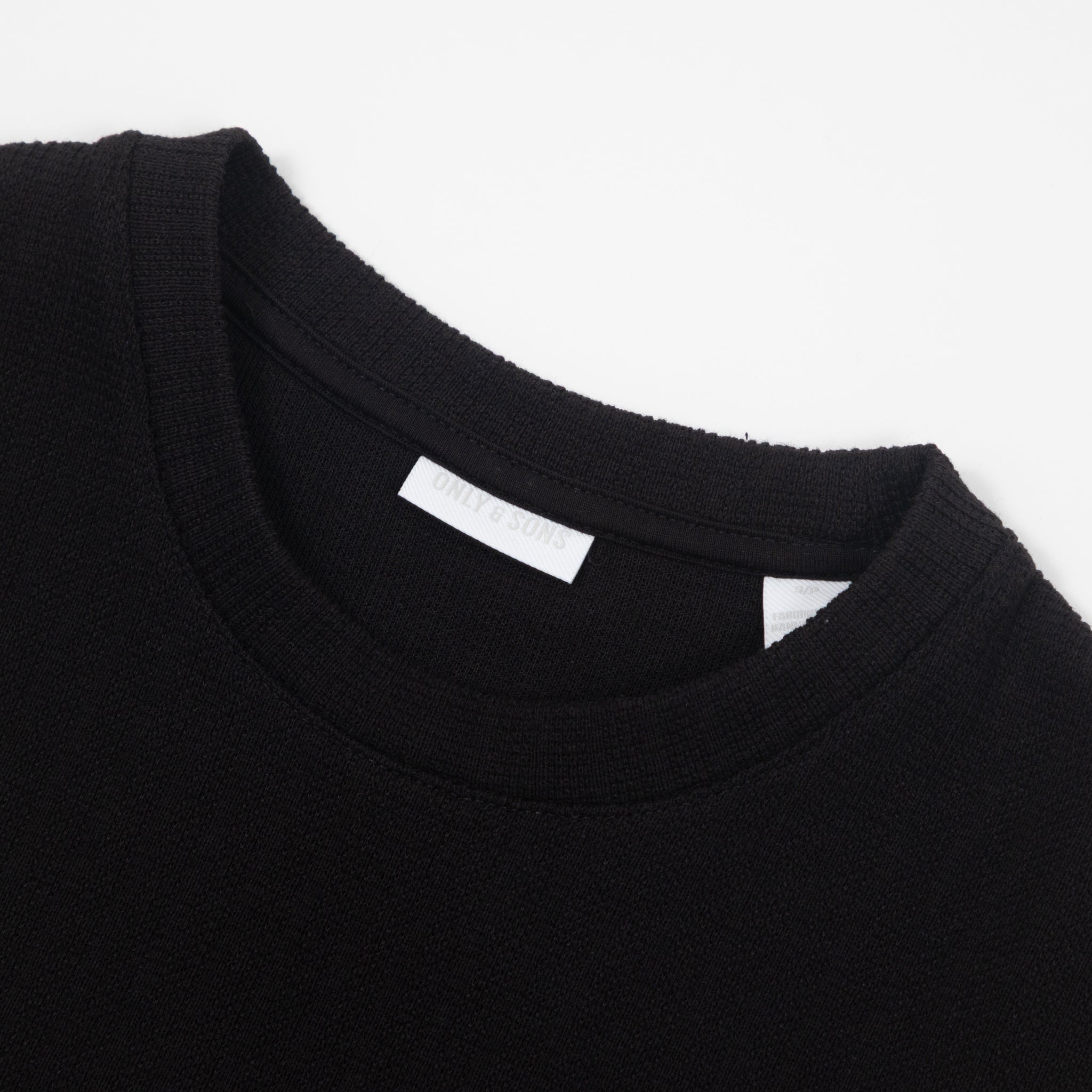 ONLY & SONS Trey Regular Short Sleeve T-Shirt in BLACK