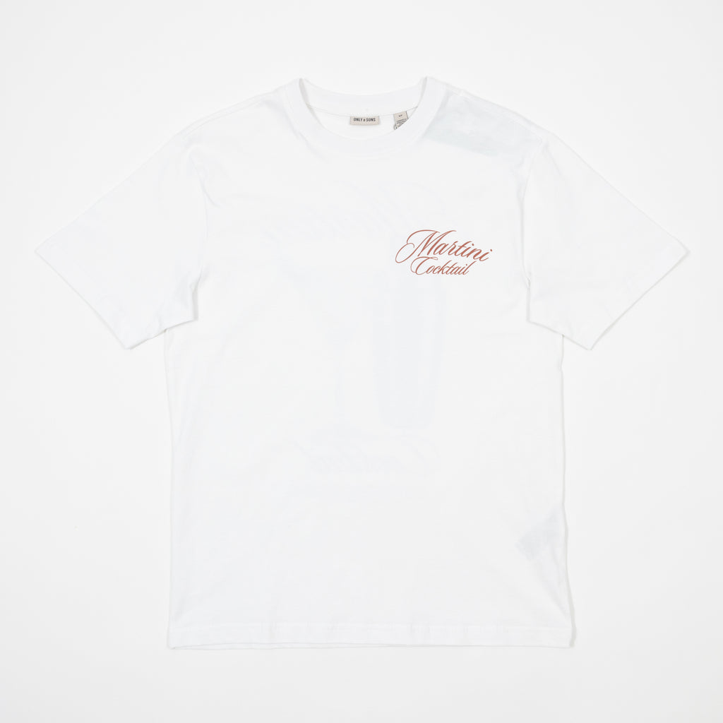 ONLY & SONS Martini Relaxed T-Shirt in BRIGHT WHITE