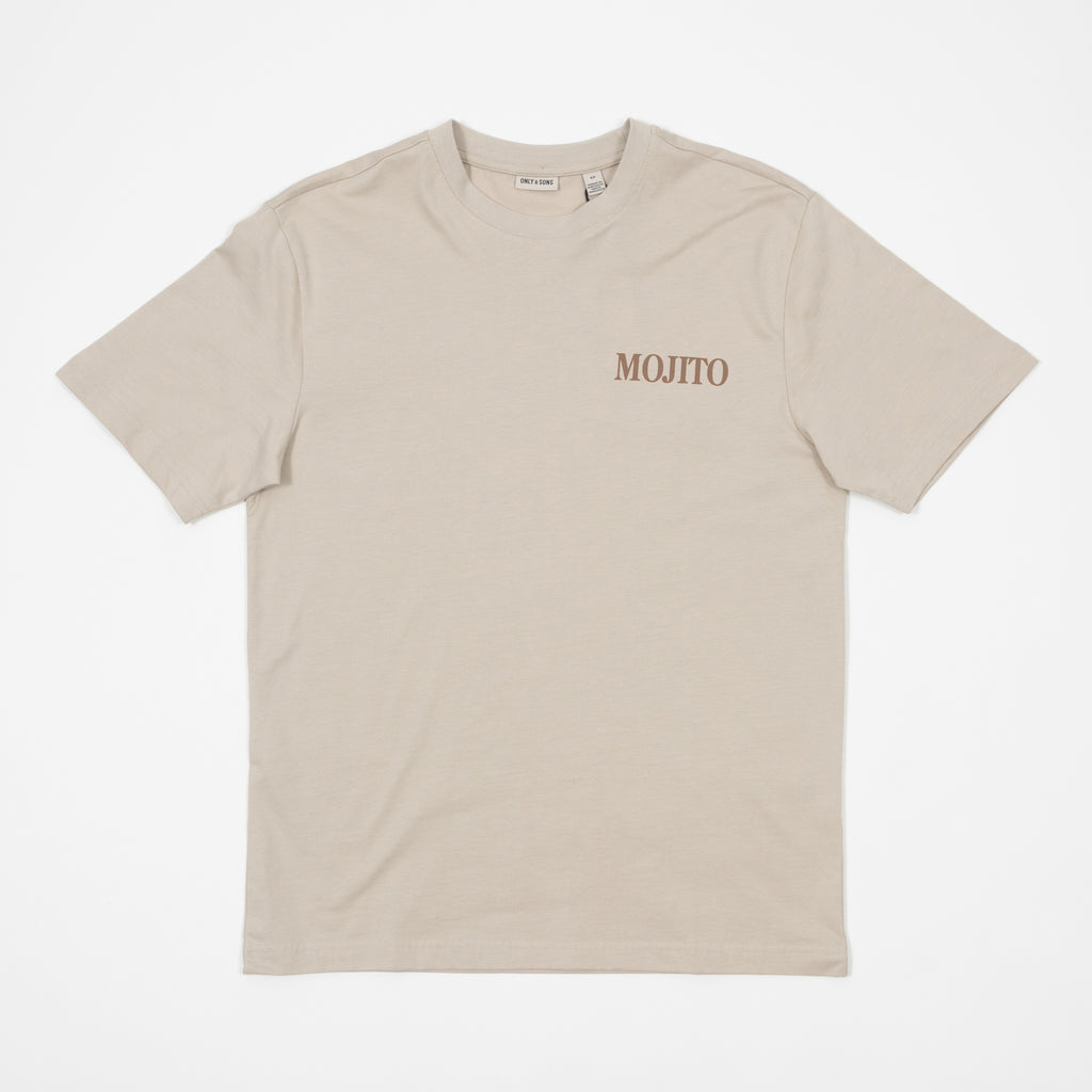 ONLY & SONS Mojito Relaxed T-Shirt in SILVER LINING