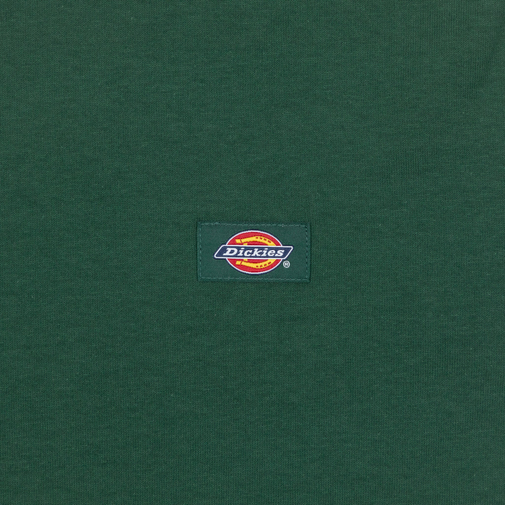 dickies logo patch on green tshirt