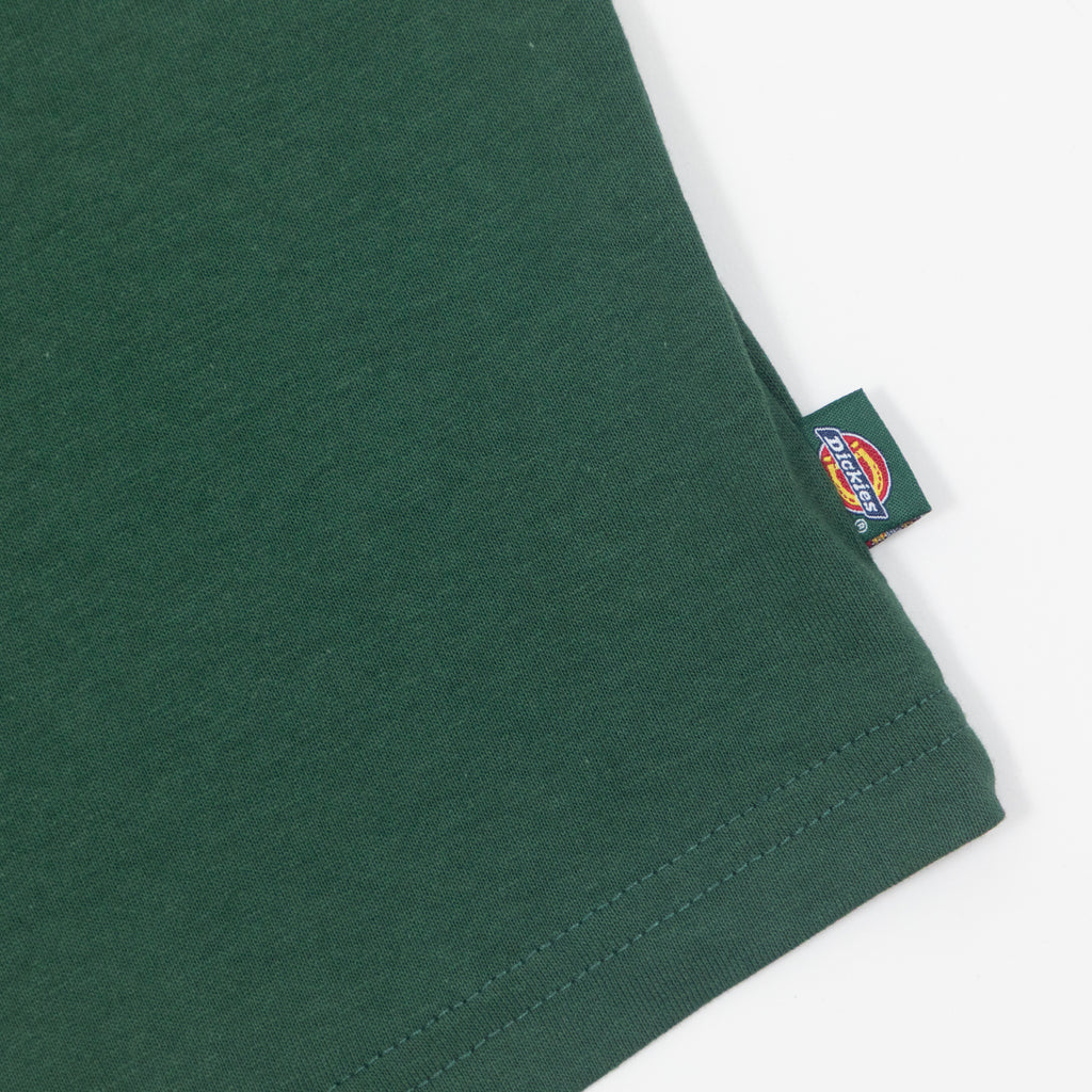 dickies logo tab on green womens tshirt