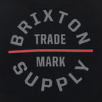 close up of back graphic print on brixton oath t-shirt