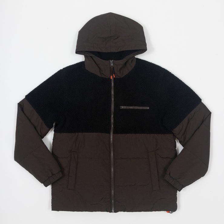 ONLY & SONS Ohio Sherpa Jacket in BROWN & BLACK