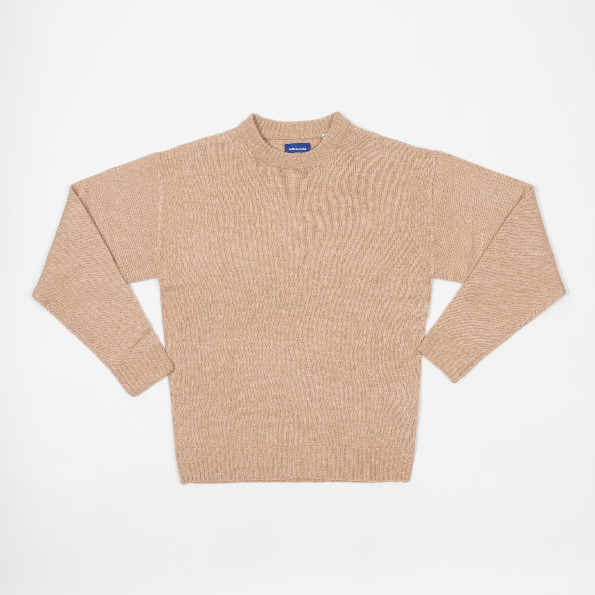JACK & JONES Ollie Wool Knit Jumper in TAN