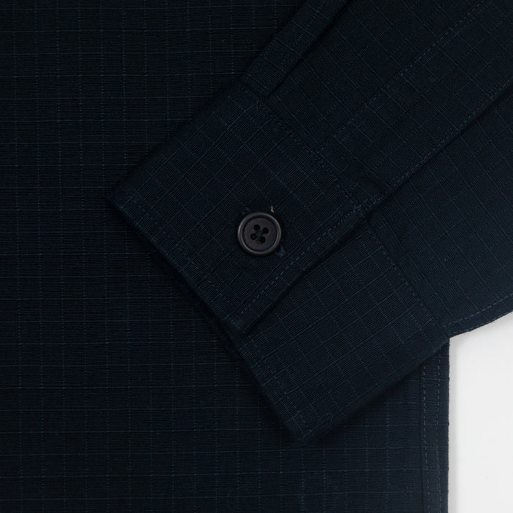 FARAH Olmes Zip Up Overshirt in TRUE NAVY