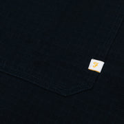 FARAH Olmes Zip Up Overshirt in TRUE NAVY