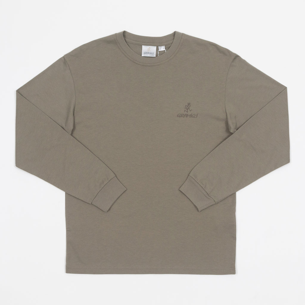 GRAMICCI One Point Long Sleeve T-Shirt in KHAKI