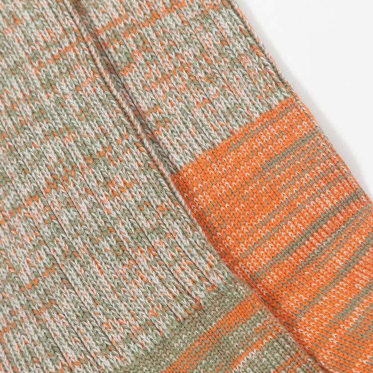 USKEES Organic Cotton Socks in GREEN & ORANGE
