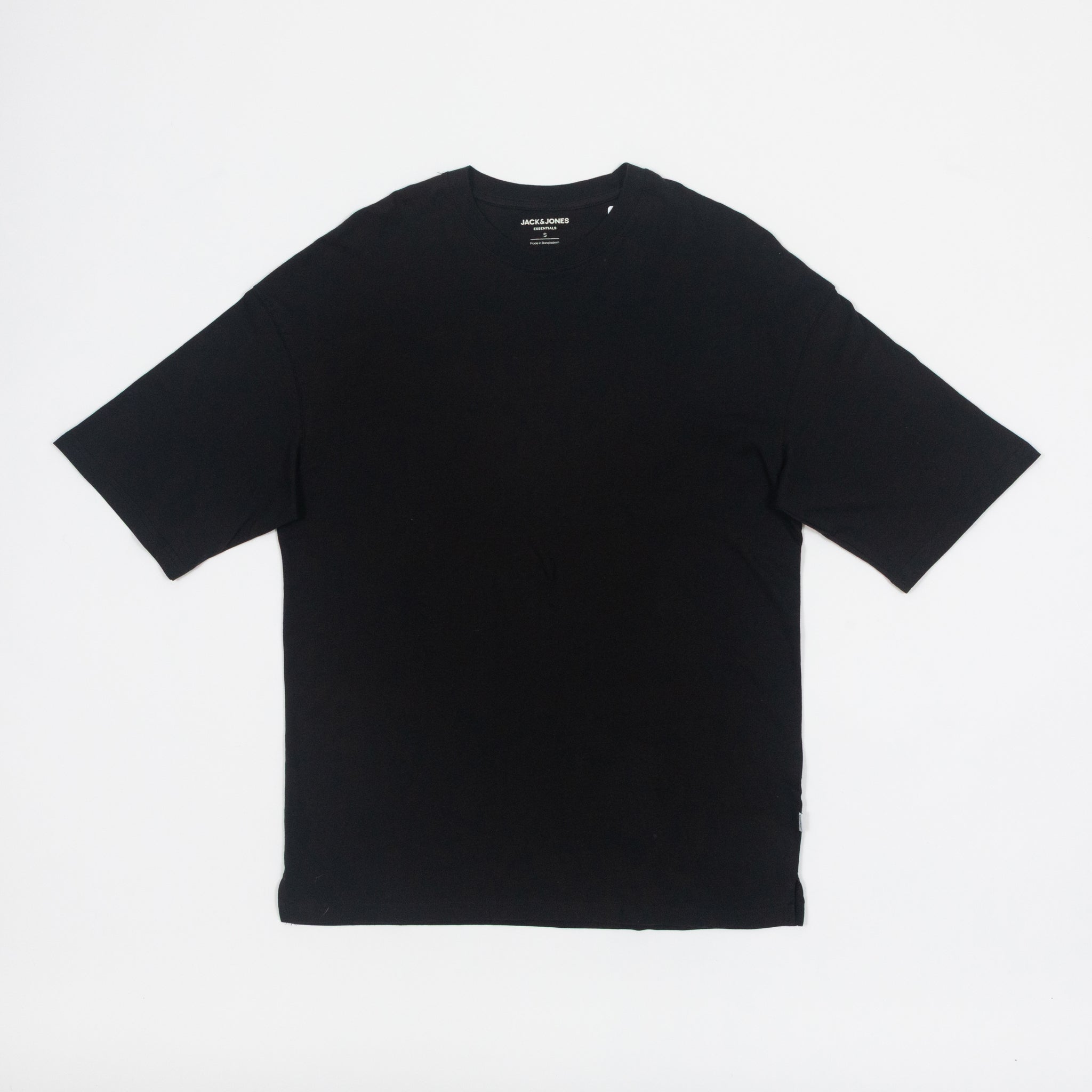 JACK & JONES Organic Cotton Oversized T-Shirt in BLACK