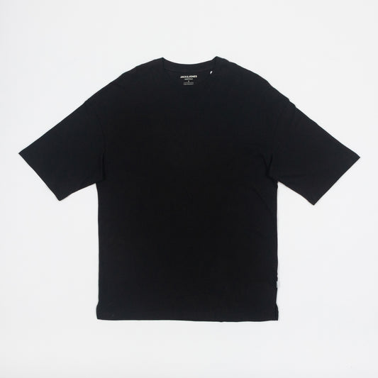 JACK & JONES Organic Cotton Oversized T-Shirt in BLACK