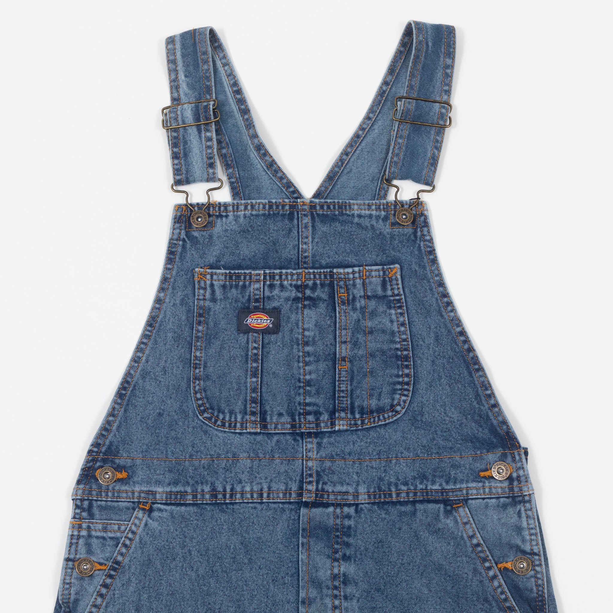 Womens DICKIES Overall Long Dress in RINSED BLUE FADE