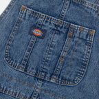 Womens DICKIES Overall Long Dress in RINSED BLUE FADE