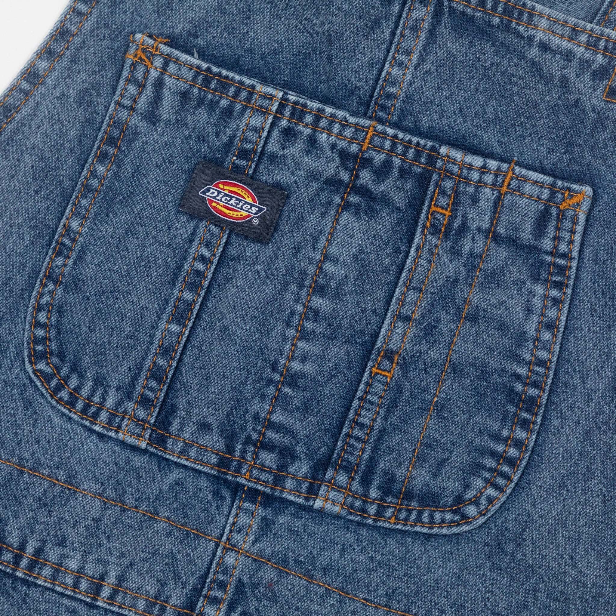 Womens DICKIES Overall Long Dress in RINSED BLUE FADE