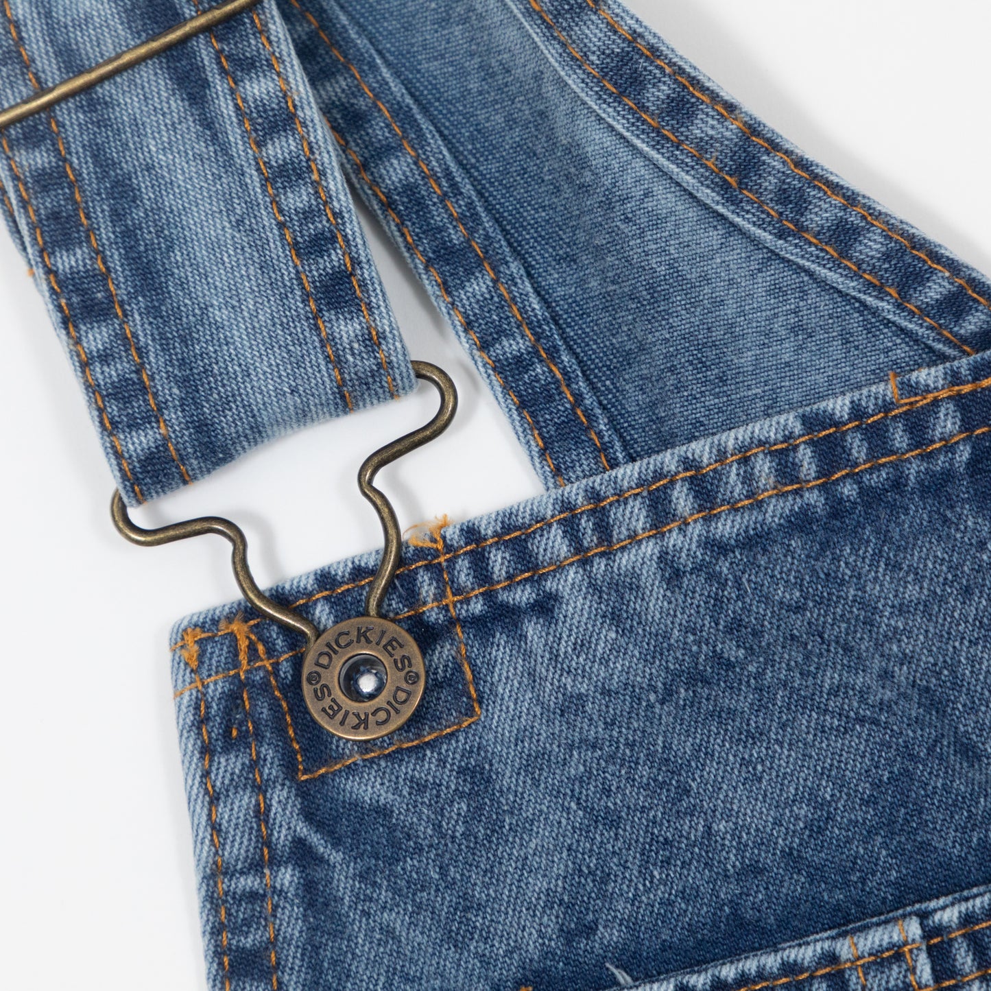 Womens DICKIES Overall Long Dress in RINSED BLUE FADE
