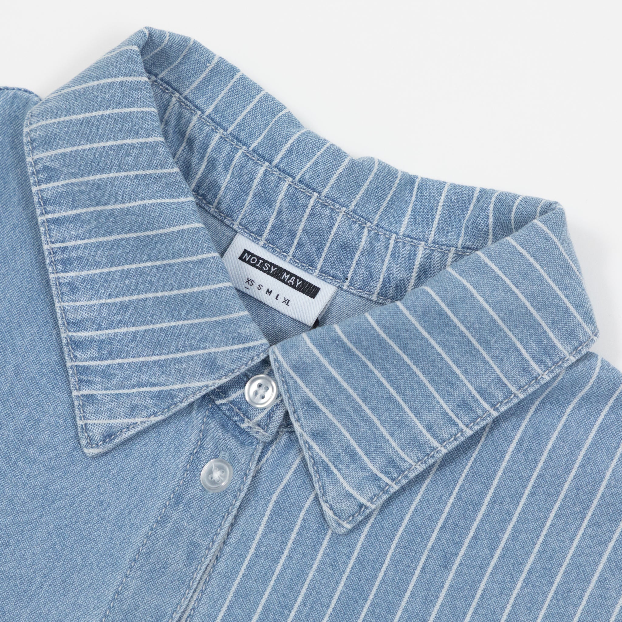 Womens NOISY MAY Oversize Stripe Shirt in BLUE