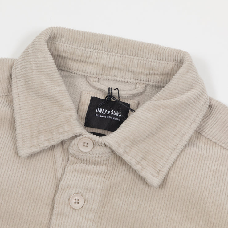 ONLY & SONS Oversized Corduroy Shirt in BEIGE