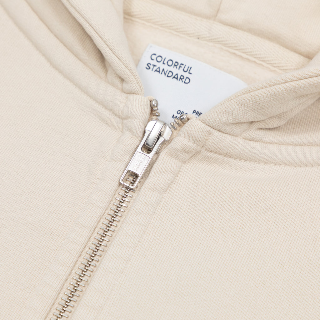 COLORFUL STANDARD Organic Oversized Zip Hoodie in Ivory White