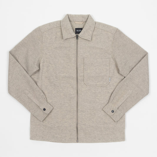 ONLY & SONS Oversized Zipped Shirt Jacket in GREY & BEIGE
