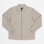 ONLY & SONS Oversized Zipped Shirt Jacket in GREY & BEIGE