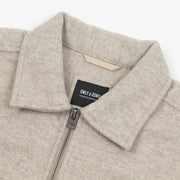 ONLY & SONS Oversized Zipped Shirt Jacket in GREY & BEIGE