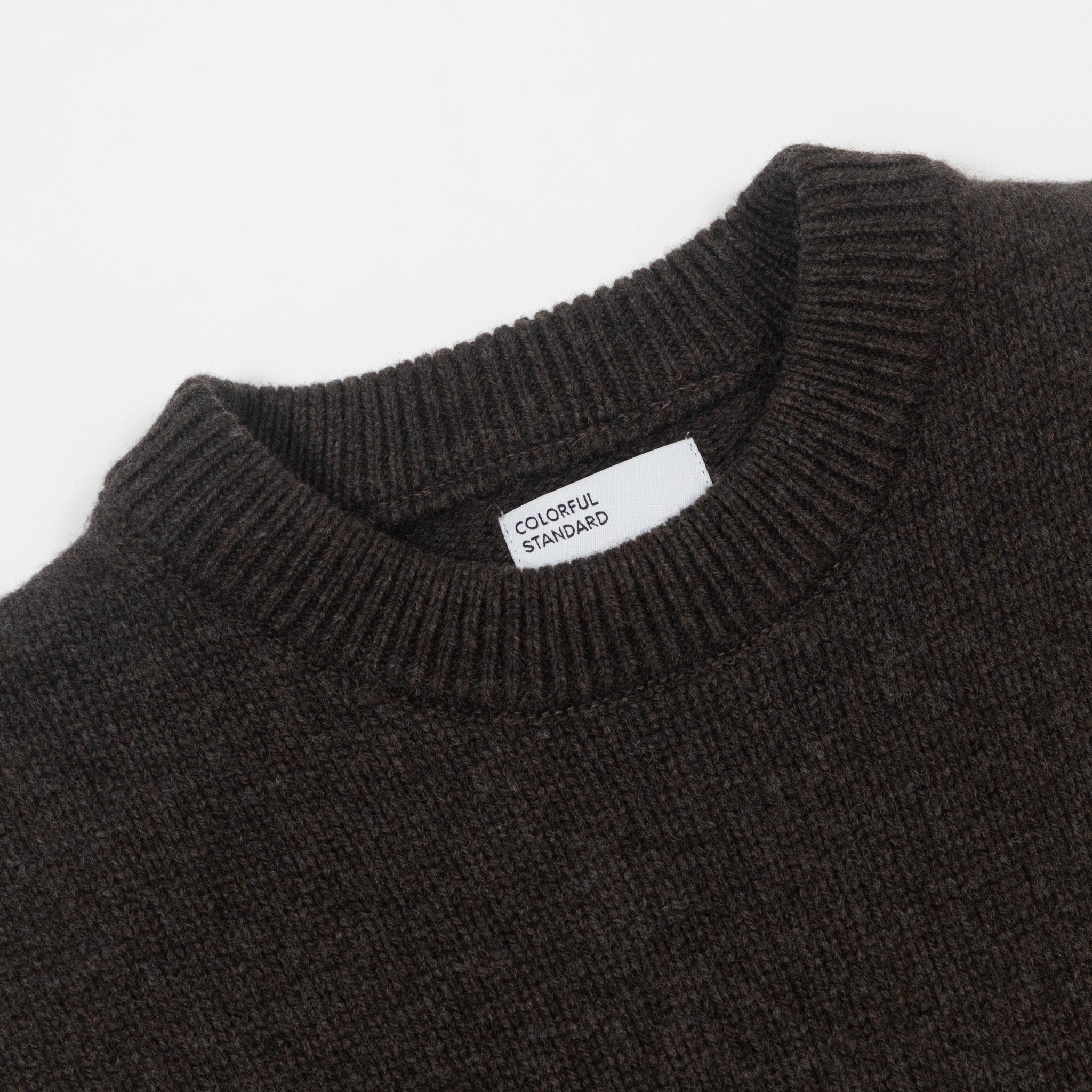 COLORFUL STANDARD Oversized Merino Wool Crew in COFFEE BROWN