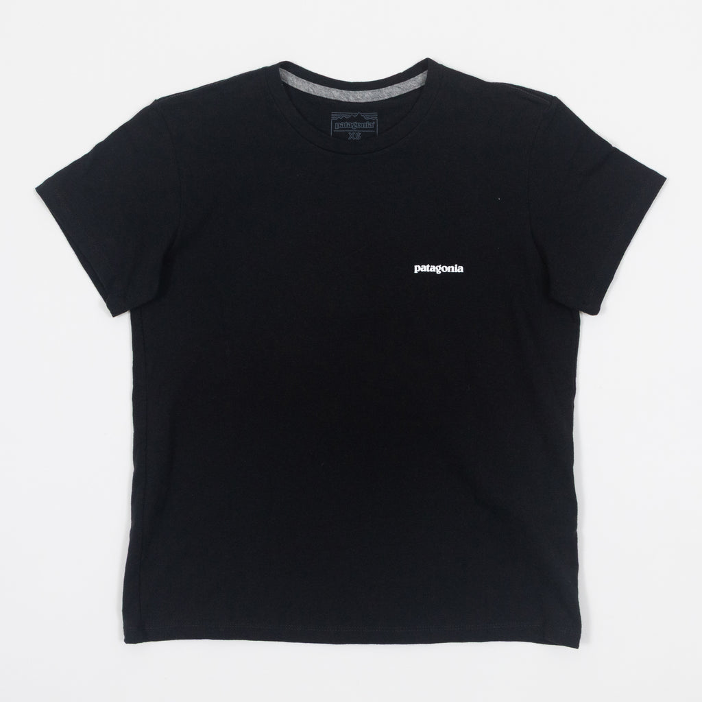 Womens PATAGONIA P-6 Logo Responsibili-Tee T-Shirt in BLACK