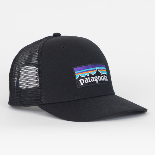 PATAGONIA P-6 Logo Trucker Hat in BLACK