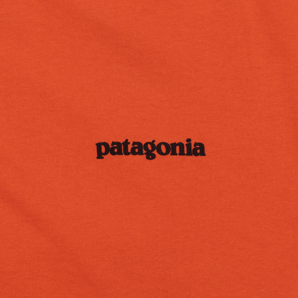 PATAGONIA P-6 Logo T-Shirt in COAL ORANGE