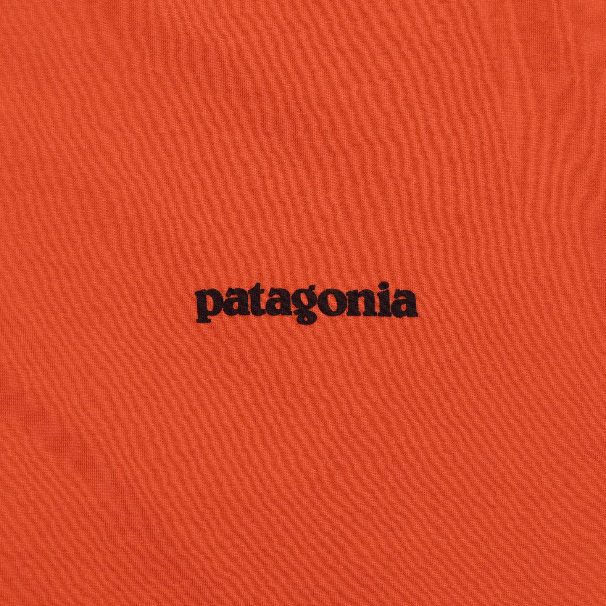 PATAGONIA P-6 Logo T-Shirt in COAL ORANGE
