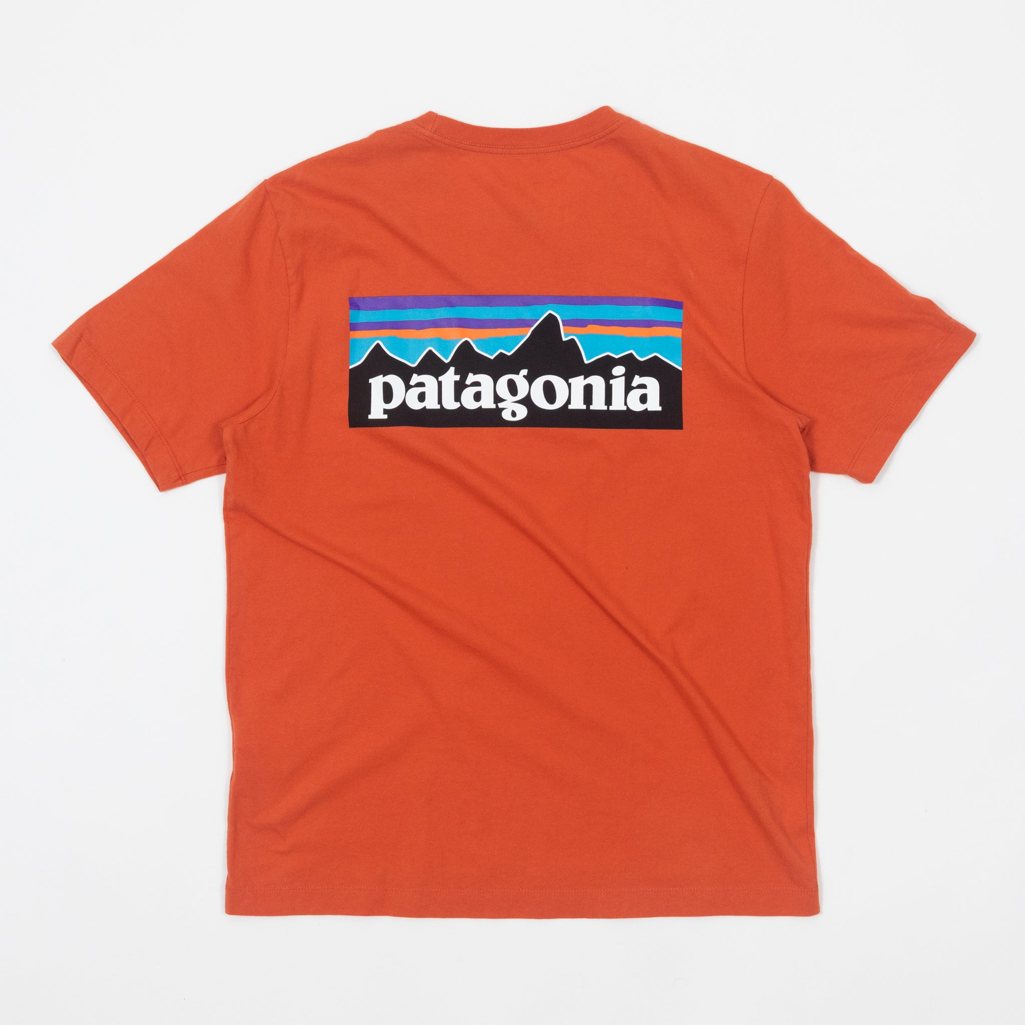 PATAGONIA P-6 Logo T-Shirt in COAL ORANGE