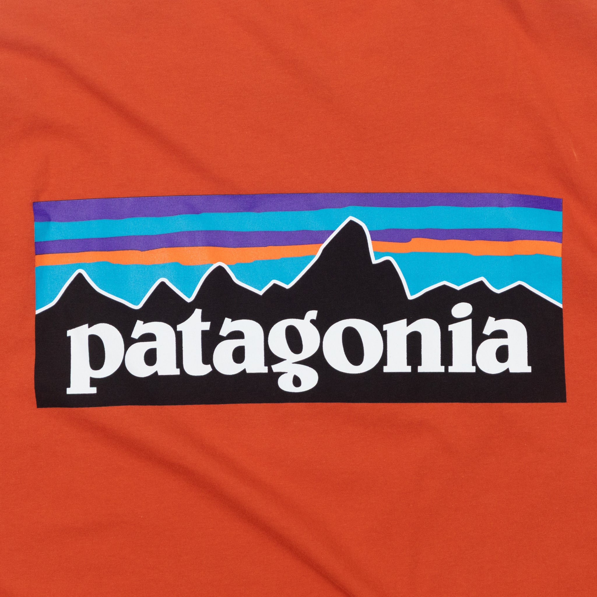 PATAGONIA P-6 Logo T-Shirt in COAL ORANGE