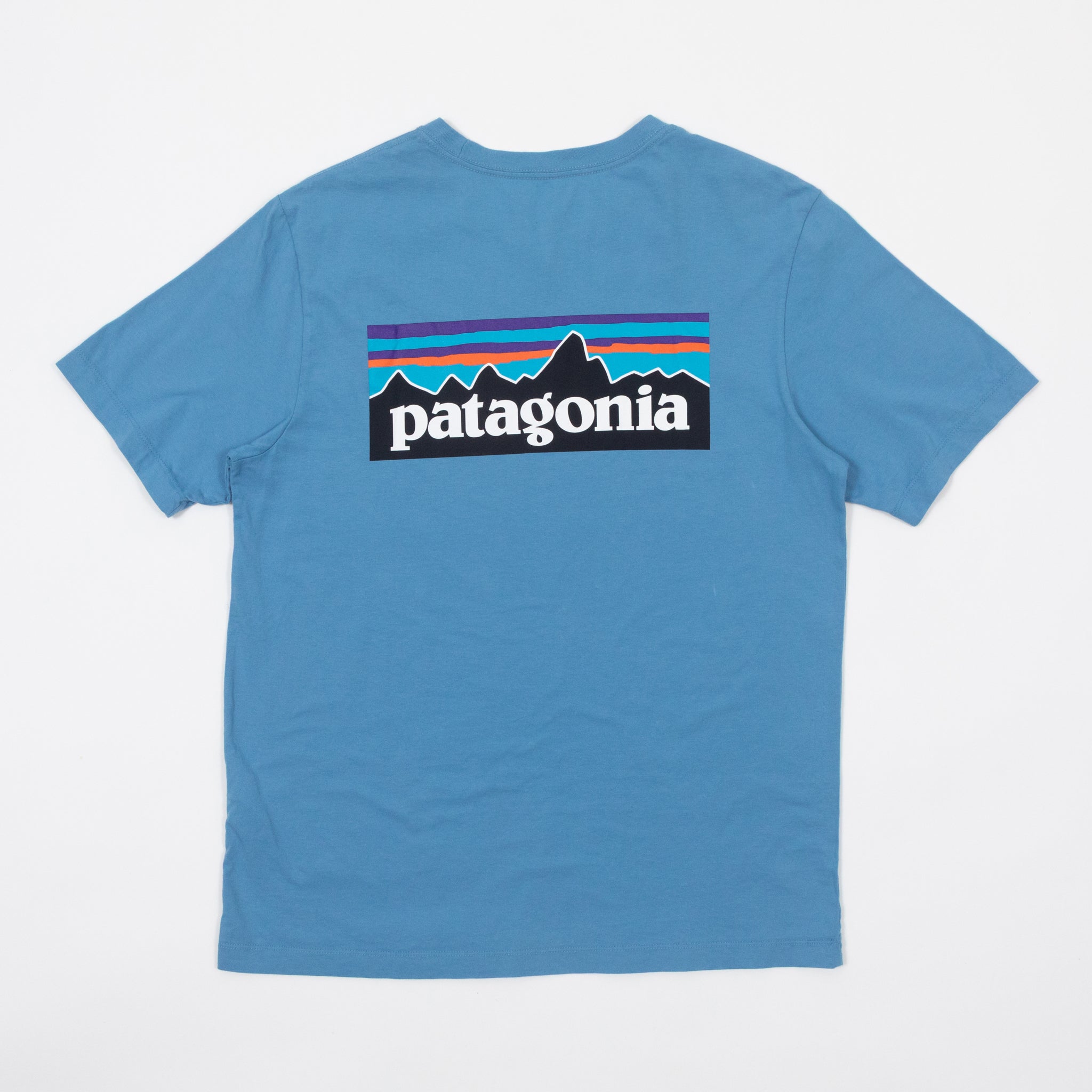 PATAGONIA P-6 Logo T-Shirt in SHORE BLUE