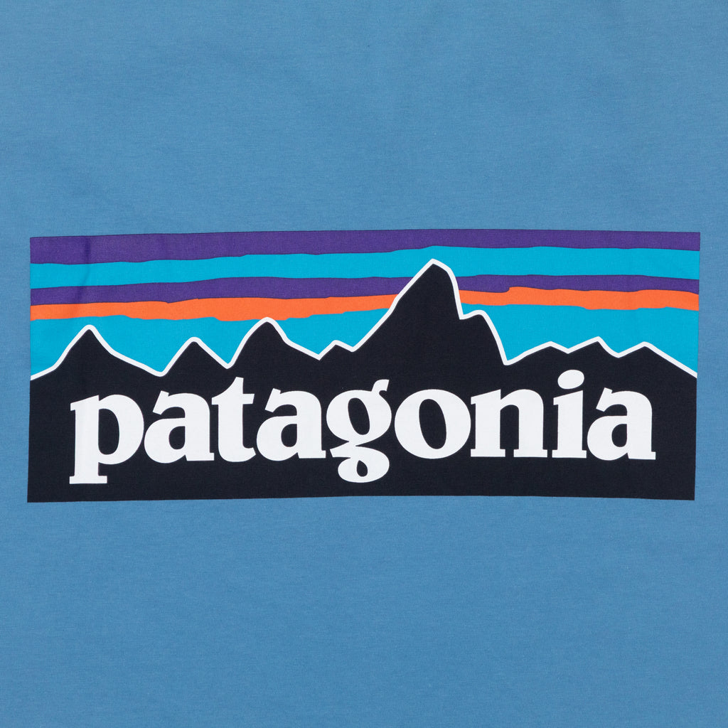 PATAGONIA P-6 Logo T-Shirt in SHORE BLUE