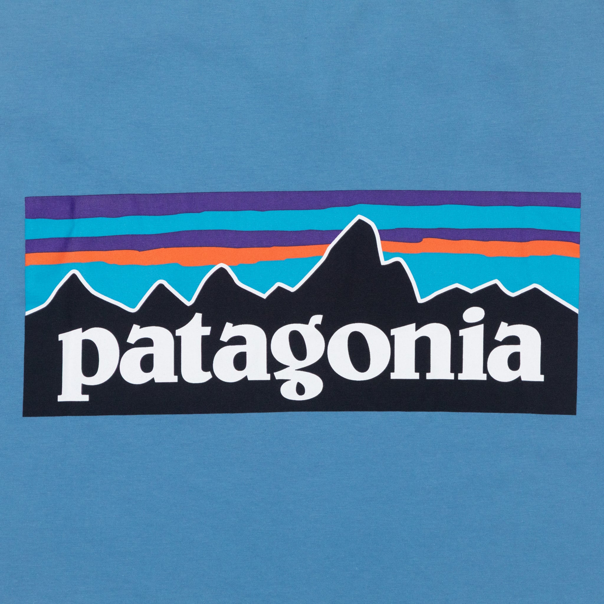 PATAGONIA P-6 Logo T-Shirt in SHORE BLUE