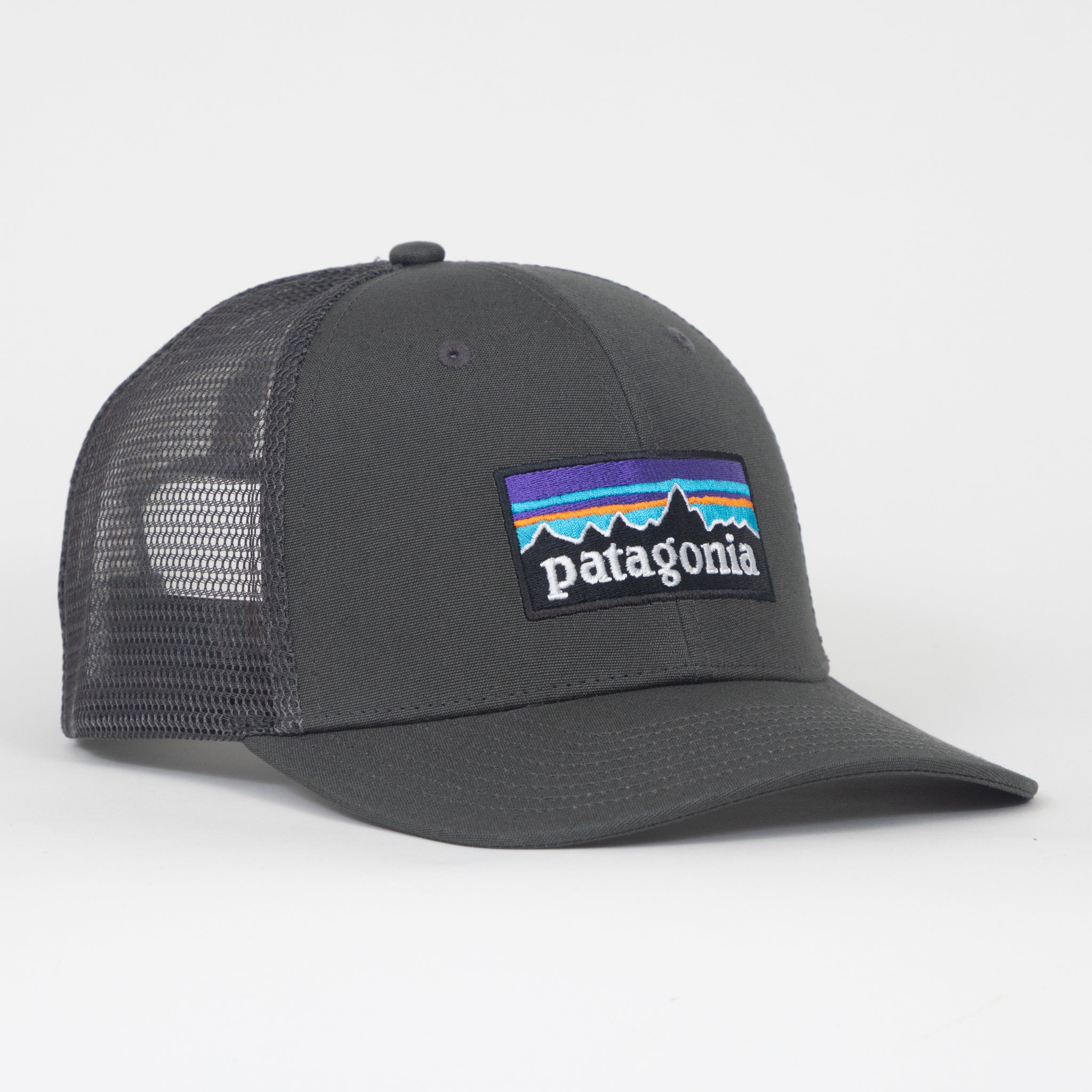 PATAGONIA P-6 Logo Trucker Hat in FORGE GREY